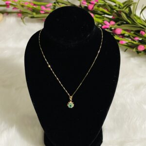 Emerald Necklace 40cm | Emerald Necklace | 18K Gold Chain