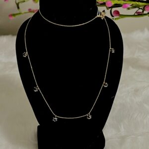 diamond station necklace | Station Necklace