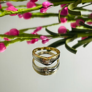 2 Toned Ring | Women's gold ring | Gold Rings