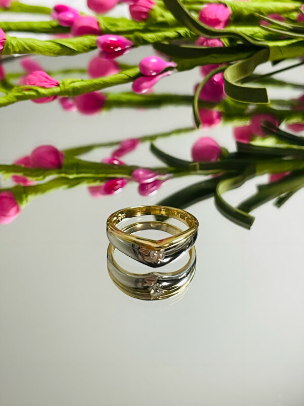 2 Toned Ring | Women's gold ring | Gold Rings