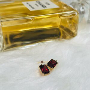 Red Garnet Earrings | 18k gold