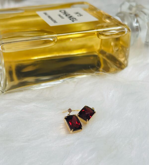 Red Garnet Earrings | 18k gold