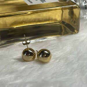 Ball Earrings 11mm | Gold Ball Earrings | 18K gold